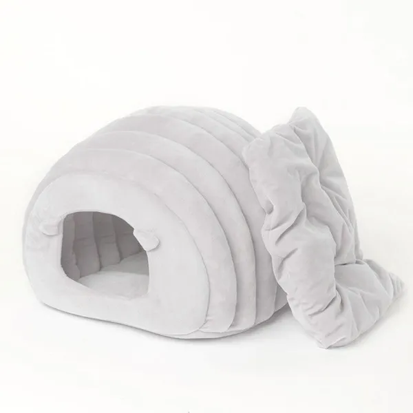 Nouveau nid pour chat - maison chauffante Nid pour chiot de compagnie automne et hiver lit pour chat nid semi-fermé L – photo 3