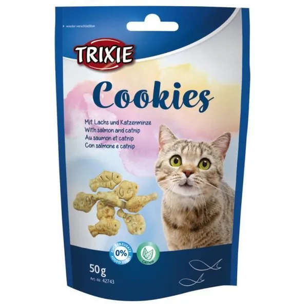 Trixie Snack Crackers Avec Saumon Et Herbe À Chat, 50Gr 50 Gr – photo 4