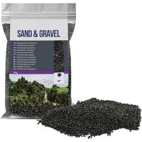 Meilleurs prix pour Quartz Céramisé Noir - Sable Naturel pour Aquariums à Quartz pour Eau Douce et salée Grain 1 6-2 mm 2 kg