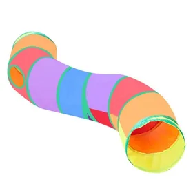 Comparer les prix de Tunnel pour chat pliable arc-en-ciel – Jouet interactif S tunnel de jeu pour chaton et chat