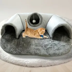 Comparer les prix de Tunnel pour Chat Centre dactivités pour Chats Jouets dexercice avec Balle cabane de Jeu Interactive pour Chats S-75*55cm