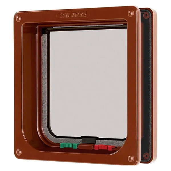 Chatière 4 verrouillages avec tunnel 235 brun - pet-mate - VA-6207 – photo 2