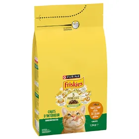 Meilleurs prix pour Croquettes Pour Chat D'intérieur Au Poulet Et Légumes Friskies - Le Paquet De 1,5kg
