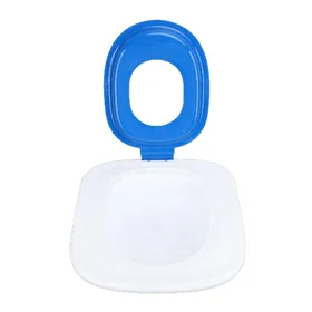 Meilleurs prix pour Entraîneur de toilettes pour chat Système d'apprentissage de la propreté pour chat à double couche Outil d'apprentissage de la propreté réutilisable pour chat blue