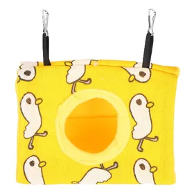 Meilleurs prix pour Hamac Perroquets Lit Suspendu pour Oiseau de Compagnie Chaud Flanelle Grotte de Jeu Maison avec Trou(L Canard S yellow