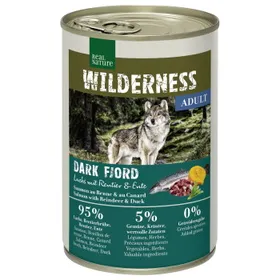 Meilleurs prix pour REAL NATURE WILDERNESS Nourriture humide Chien Adulte Dark Fjord Saumon, renne et canard 12x400 g