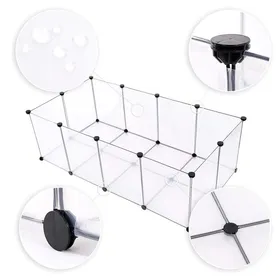 Meilleurs prix pour Clôture de bricolage pour petits animaux de compagnie - HOMEWELL - Transparente - 143*71*47cm