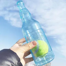Comparer les prix de Jouet à mâcher pour animaux de compagnie TPR résistant aux morsures Bouteille de bière avec balle de tennis Jouet pour chiots Dents de broyage Chien à mâcher Jouets interactifs grinçants