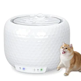 Comparer les prix de Fontaine à Eau s Fil pour Chat & Petit Chien capacité 1 8L Batterie Rechargeable 5200mAh Pompe Ultra-silencieuse 2 M FONTAINE A EAU