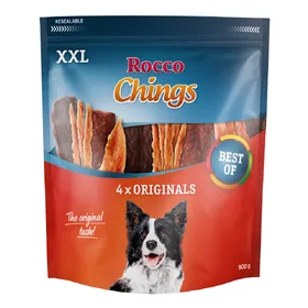 Comparer les prix de 2x900g Rocco Chings XXL lot blancs de poulet, magret de canard, bœuf - Friandises pour chien