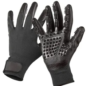 Comparer les prix de Gants de Toilettage pour Animaux Domestiques Élimination des Poils Baignade Gants Éliminateurs de Poils Gants de Douche pour Animaux Domestiques Chat Chien Brosse de Désherbage Brosse Éliminatrice en Caoutchouc noir