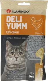Meilleurs prix pour FLAMINGO Deli Yumm Friandises crémeuses anti boules de poils pour chat - Poulet - 5x 14g