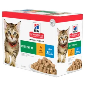 Meilleurs prix pour Hill's Science Plan Kitten Multipack Poulet et poisson 12x85 g