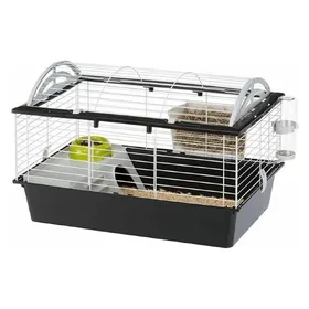 Comparer les prix de Ferplast Cage pour Lapins CASITA 80, Cochons d'inde Petits Animaux, Toit Arrondi Ouvrable, avec Accessoire