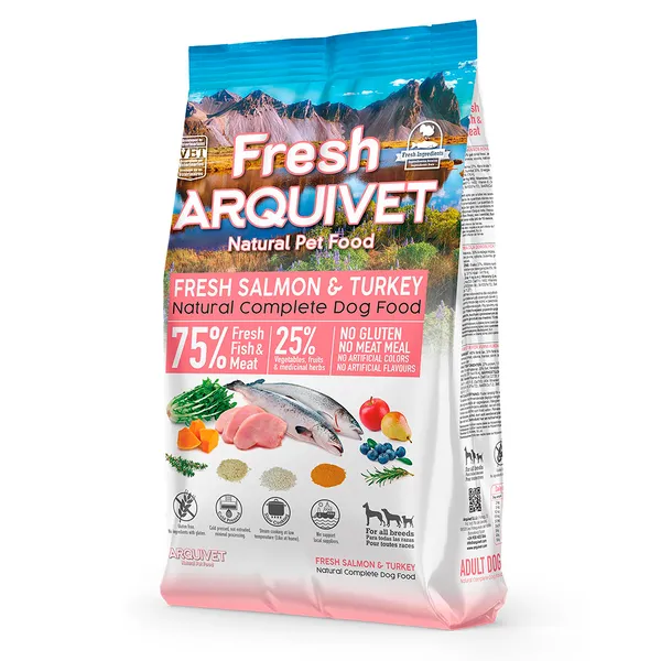 ARQUIVET Adult Croquettes semi-humides au Saumon frais et à la Dinde fraîche pour chien – photo 2