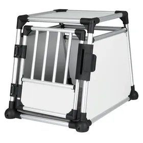 Comparer les prix de Trixie Box de Transport Aluminium pour Chien Argent/Gris Clair M: 55 x 62 x 78 cm - 39341