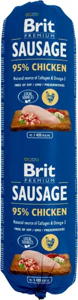 12x 800g Sausage poulet & gibier Brit nourriture humide pour chiens – photo 2