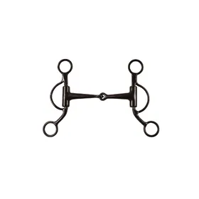 Comparer les prix de Mors western snaffle pour cheval à joues courtes en fer noir Pool's
