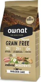 Meilleurs prix pour OWNAT PRIME Grain Free Hair & Skin Care sans céréales pour chat adulte - Lot de 2x 3kg