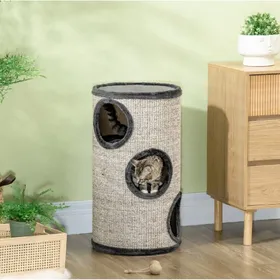 Comparer les prix de Arbre à chats 3 niveaux, sisal, gris clair