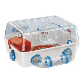 Meilleurs prix pour Ferplast Cage pour hamsters COMBI 1, habitat pour petits rongeurs, plastique robuste, toit avec grille qui s'ouvre, tubes et accessoires inclus, 40,5 x 29,5 x h 22,5 cm Blanche