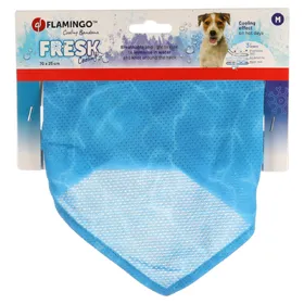 Comparer les prix de Flamingo Bandana rafraîchissant Fresk Inou, bleu Taille M 70x25cm chien
