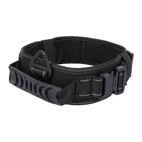 Comparer les prix de Collier tactique pour chien en métal réglable à double boucle Collier d'entraînement de luxe designer Chien Berger Allemand Pour chiens de taille moyenne et grande (as the picture,Adjustable Size)