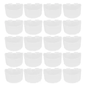 Comparer les prix de 20 Pièces Bol Nourriture Oiseau Plastique Perroquet Eau Gobelet Alimentation Mangeoire Cage Oiseau Abreuvoir Ensemble Kit Blanc 11x6cm / S blanc