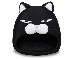 Comparer les prix de Maison/Lit Chaud en Forme de Chat Noir pour Chats Coussin de Lit Sac de Couchage Lit pour Chiot Tapis Accessoires pour Chat Lit pour Animal de Compagnie Chenil Cama Gato 38cm&CAT black