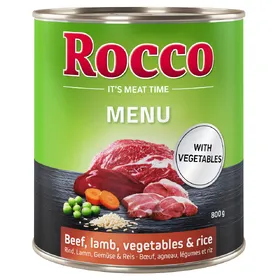 Comparer les prix de Menu bœuf, agneau Rocco - Nourriture pour chien