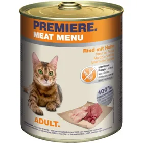 Meilleurs prix pour PREMIERE Meat Menu Adulte Bœuf et poulet 12x800 g