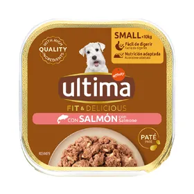 Comparer les prix de Saumon Ultima Fit & Delicious Pâté Small nourriture humide pour chien