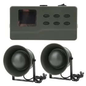 Comparer les prix de CP390 Double haut-parleur d'extérieur 35 W avec lecteur de sons d'oiseaux électriques MP3 et minuterie black