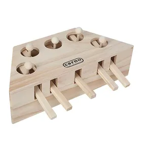 Meilleurs prix pour Animaux en Bois Chatter Intérieur Hunt Interactive Toy Solide 3/5-Trouée Scratch Seat Souris Cwpl130