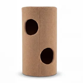 Meilleurs prix pour CostwayMaison pour Chat à 2 Niveaux Condo à 2 Étages pour Chatons avec Tapis à Griffer en Sisal Grotte Cachée Meuble en Forme de Baril Marron