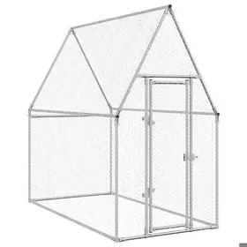 Comparer les prix de Meilleures Poulailler-Enclos-Cage pour poules - argenté 200x100x190 cm - acier galvanisé SSD2328169