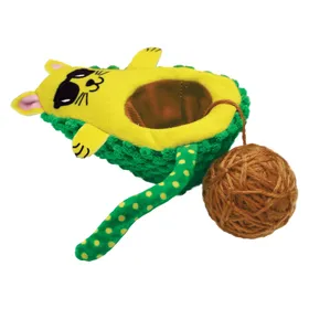 Comparer les prix de Kong Jouet Pour Chat En Forme D'avocat Avec Boule De Fil 11,4 Cm