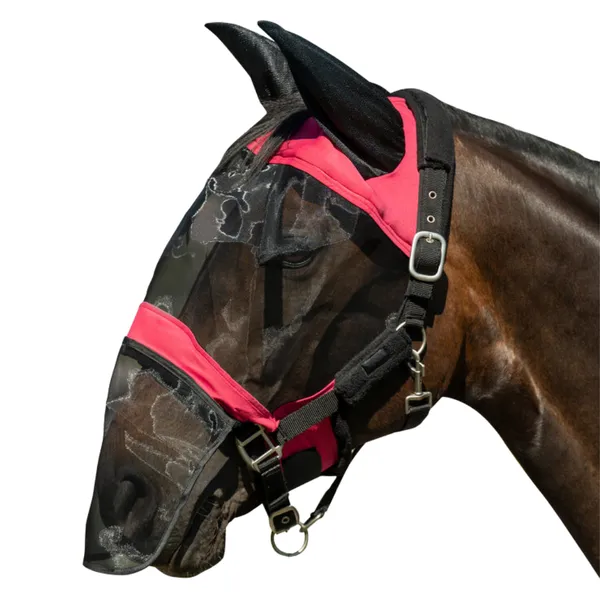 Masque anti-mouches pour cheval avec protection naseaux HKM Premium – photo 2