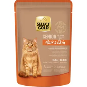 Meilleurs prix pour SELECT GOLD Hair & Skin Sachets de Pâtée Chat Senior Poulet 48x85 g
