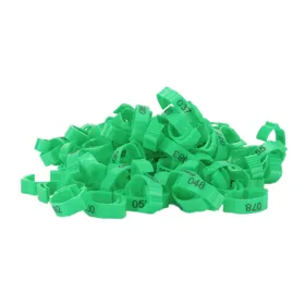 Meilleurs prix pour 100 Pièces Anneaux de Patte de Volailles Boucle de Jambe d'Identification avec Numéros pour Poulet Canard OiseauVert green