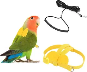 Comparer les prix de Harnais Perroquet Laisse Réglable FONGWAN Corde Anti-morsure Entraînement Vol pour Animaux Oiseaux, S - Jaune