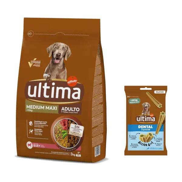 Ultima Medium / Maxi Adult bœuf pour chien - 3 kg – photo 3
