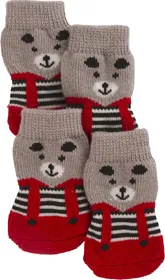 Comparer les prix de Chaussettes pour chien Bruno gris/rouge