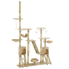Meilleurs prix pour vidaXL Arbre à chat avec griffoirs en sisal 230-250 cm Beige