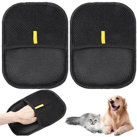 Meilleurs prix pour 3 Pièces Gant Poil Chat Double Face Brosse Poils Animaux Utilisés Pour Le Nettoyage Lépilation Et La Beauté Pour Les Canapés(A)