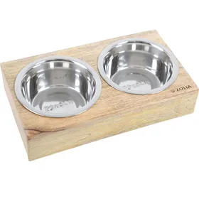 Meilleurs prix pour Double Gamelle en bois Zolia Danny