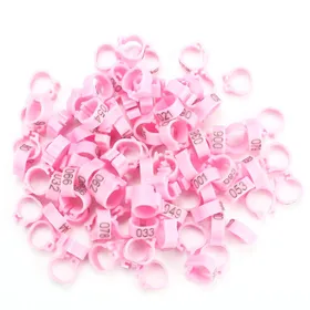 Comparer les prix de 100 PIÈCES/Sac 8 MM 001-100 Bandes de Jambe en Plastique Numérotées pour Pigeons Type 3