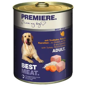 Meilleurs prix pour PREMIERE Best Meat nourriture humide pour chien, adulte Dinde et légumes 6x800 g