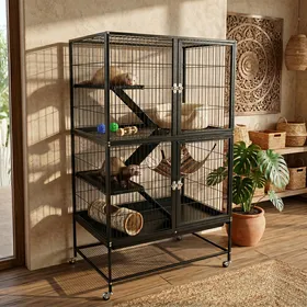 Meilleurs prix pour Cage pour rongeurs - H137cm - Zolia Keiko - 79x52x137cm