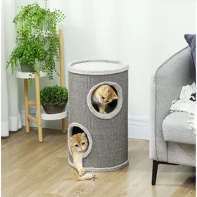 Comparer les prix de Arbre à chat 60 cm, 2 niveaux, gris clair